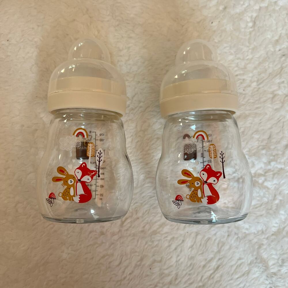 MAM✨Feel Good✨Slow Flow Premium Glass Baby Bottles✨Set of 2 Without Box 170mL